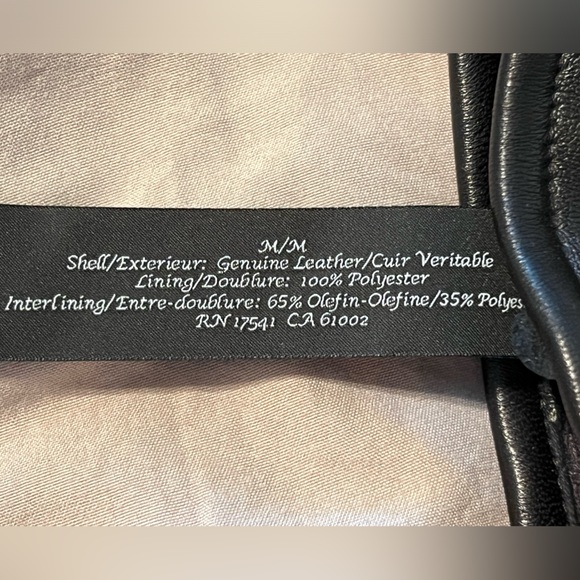 Fownes Brothers Black Leather Lined  Gloves Sz M NWOT - Picture 5 of 6